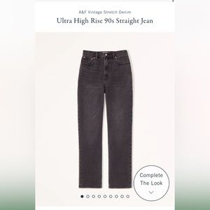 Abercrombie & Fitch Ultra High Rise 90s Straight Jean 27/4R